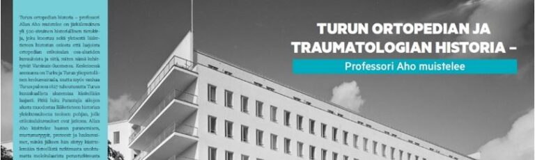 Turun ortopedian ja traumatologian historia -kirja saatavissa